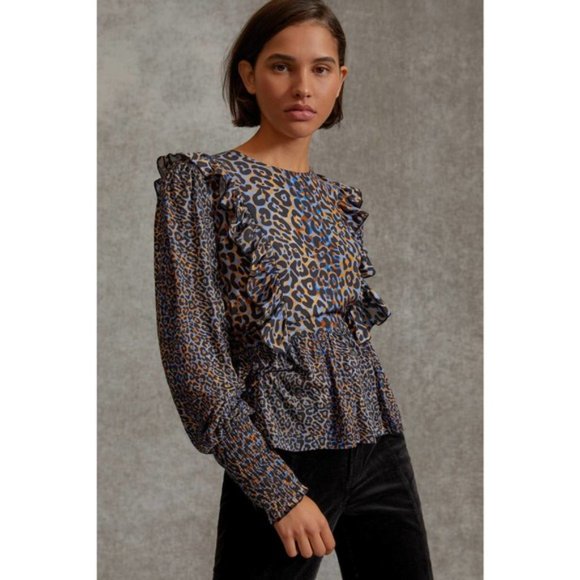 Anthropologie Tops - Anthropologie Moira Ruffled Peplum Top